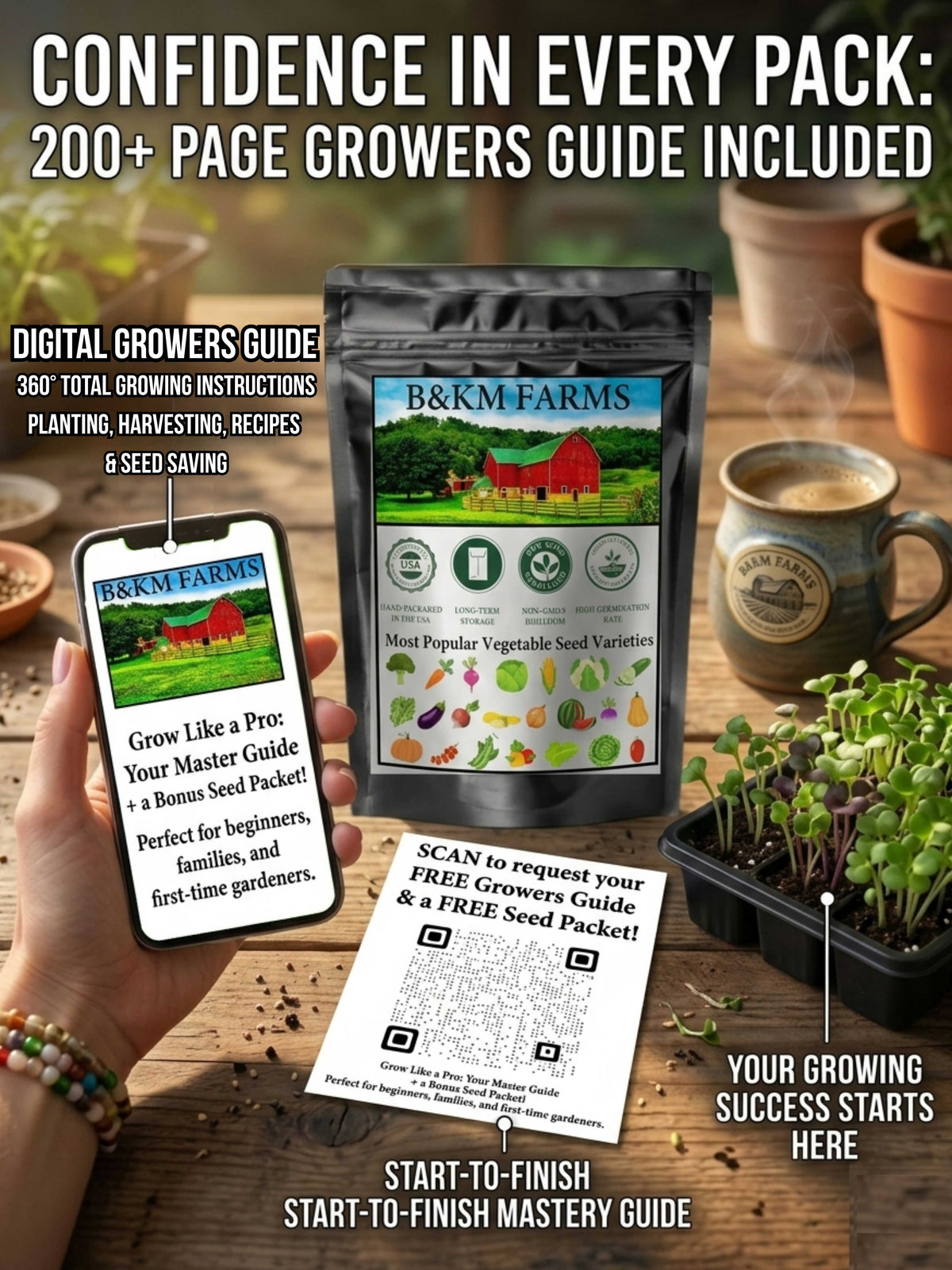 Heirloom Vegetable & Herb Seed Vault – 20 to 50 Varieties