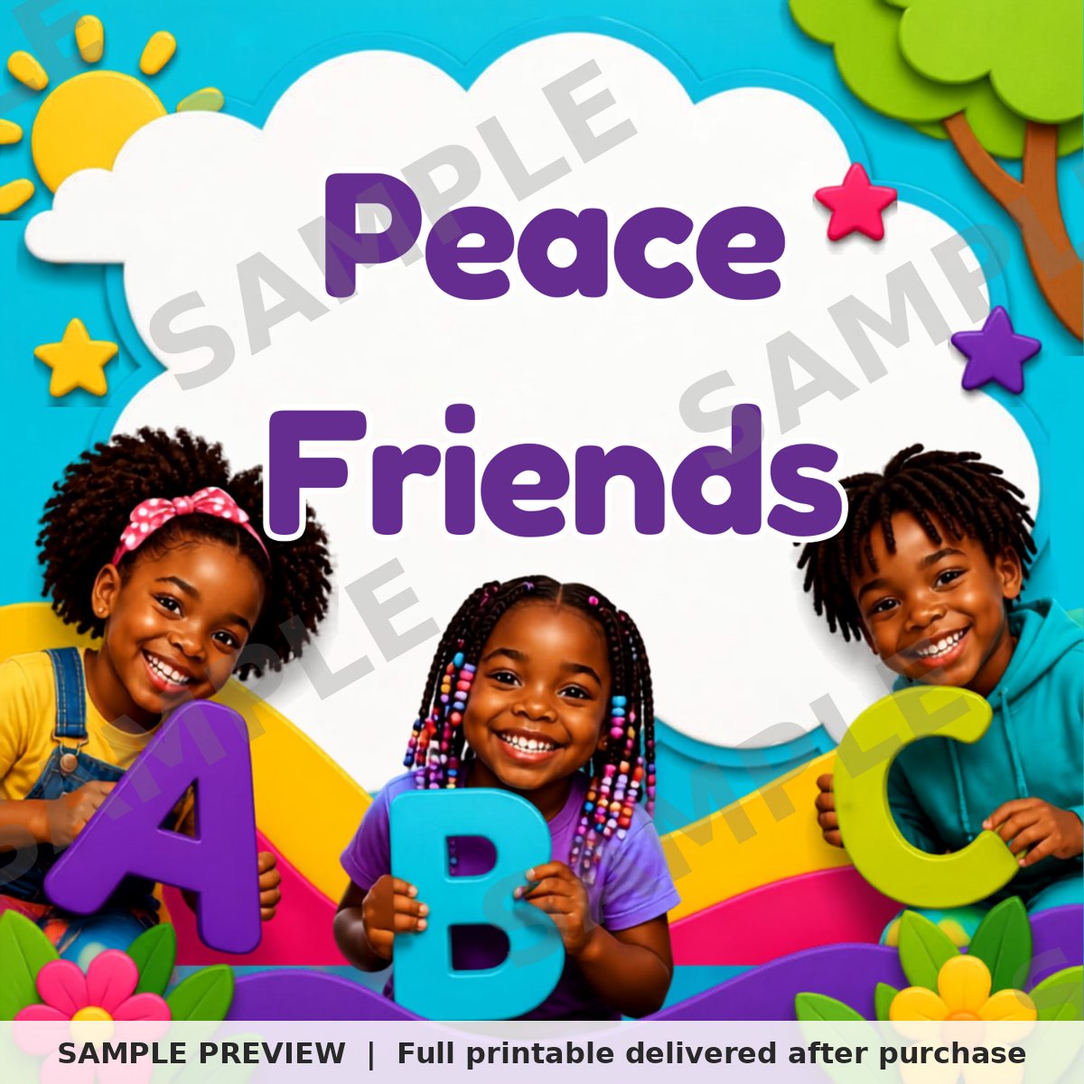 ABC Coloring Book sample page 28 (watermarked preview)